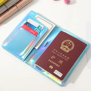 Laser Pașaport Coperta din Piele PU de Pachete de Caz ID Carduri de Credit, Portofel, Poseta Saci Husă Multi Folosesc Deținător de Pașaport de Călătorie Accesorii
