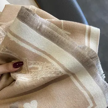 2022 Moda Șal Gros Împachetări Femei Eșarfă De Cașmir Iarna Cald Gât Eșarfe Bufanda Design Moale, Patura Poncho Bandană Echarpe