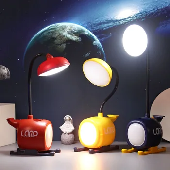 Creative Desene animate LED Lampa de Birou de Protecție a Ochilor Lumina de Noapte Lumina Moale de Încărcare USB de Învățare Lectură Lampă de Masă pentru Decor Acasă