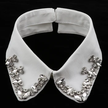Moda Femei Tricou Guler Fals Pentru Femei Cravată Pietre De Cusut Guler Detasabil Pentru Rever Bluza De Sus Haine Pentru Femei Accesorii
