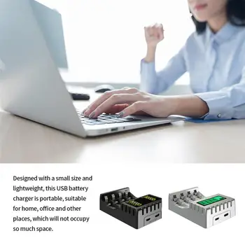 4 Sloturi Electric Baterie Incarcator Inteligent Rapid Indicator LED Incarcator USB Pentru AA/AAA Ni-MH/Ni-Cd Baterie Reîncărcabilă