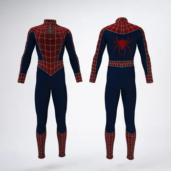 Amazing Spider Imprimare 3D Miles Morales Cosplay Costum Zentai Model Spider Body, Salopete Costum de Halloween pentru Adulti