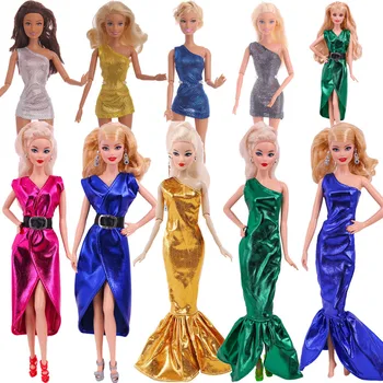 Barbie Papusa Haine de Seară Crescut Printesa Fusta cu Paiete, Rochii Lungi Potrivite Pentru 11.8 inch Papusa Petrecere Îmbrăcăminte de Bal Cadou