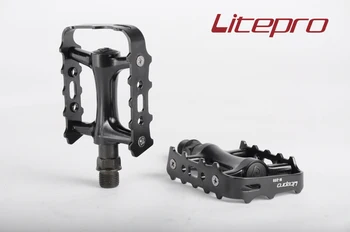 Litepro Bicicleta M258 Poartă Pedala Ultralight Pliere BMX Negru/Roșu Componente pentru Biciclete