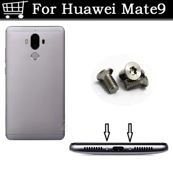 2 BUC de argint / Aur / Negru Pentru Huawei Mate 9 Butonului de Andocare Șuruburi Carcasă Șurub de unghii tac Pentru Huawei Mate9 Mate 9 Telefoane Mobile