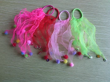 Noua moda femei mutil - culoare panglica de satin minge de cristal banda de păr coarda elastic de păr coadă de cal titularii de transport gratuit