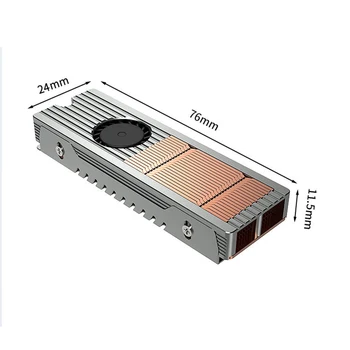 TEUCER Răcire Radiator PCIE NVMe unitati solid state Solid state Hard Disk Radiator din Aliaj de Aluminiu de Căldură Disipare a Radiatorului 3 Pini Accesorii