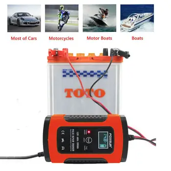 Incarcator de Baterii auto 12V 5A LCD Inteligent de Automobile Motociclete Puls de Reparații complet automat încărcător de baterie Automată de încărcare