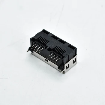 1x2 Port 8 Pini RJ45 Conector PCB integrat Conector RJ45 Metal Port Ethernet