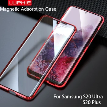 Magnetic Capac Transparent Pentru Samsung Galaxy S22 Ultra S21 Plus A52s A53 S8 S9 S10 Nota 20 9 A72 A71 S20 Fe Caz De Telefon Sticlă Fundas