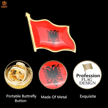 Țările Din Zona Euro Email Bijuterii Pin Albania Fluturand Steagul Costum/Rucsac/Rever Cataramă De Siguranță Brosa Insigna Jw.org Colectie