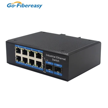 8Port Gigabit Ethernet L2+ Managed Switch PoE Industrial Suport IEEE802.1ad Q-in-Q VLAN Stivuire Robust IP40 de Aluminiu Comutator
