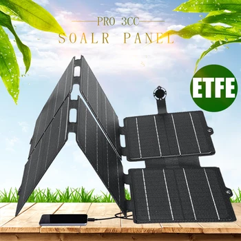 60W Putere Reală Pliabil Panouri Solare ETFE Impermeabil Dual USB 5V Pliere panouri Solare Încărcător pentru Telefon Mobil în aer liber, Tabăra de Majorare