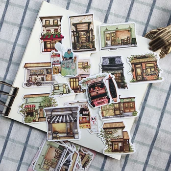 Japoneze Street View House Autocolante de Călătorie Junk Jurnalul Autocolante Scrapbooking Ambarcațiuni Jurnal Album Autocolante Decorative de papetărie