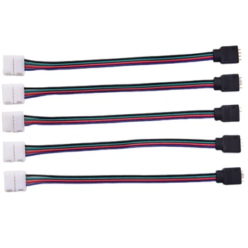10buc 15cm 4 Pin 5050 3528 RGB Benzi de Extensie Conectorul Cablului de Sârmă, Benzi cu LED-uri Cablu de Extensie G08 Whosale&DropShip