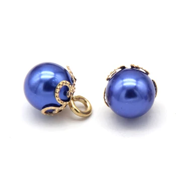 20buc Albastru Perla Metal Coadă Butoane din Plastic Pentru Haine de Femei de Moda Rochie de Camasa Decorative lucrate Manual DIY Accesorii en-Gros