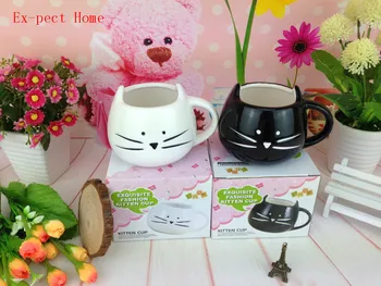 Fierbinte 60Pcs Noutate Pisica Drăguț Animale de Lapte Cana Ceramica Creative Cafea Ceai Portelan Cana de Cadouri Frumoase pentru Copii Cadou de Ziua