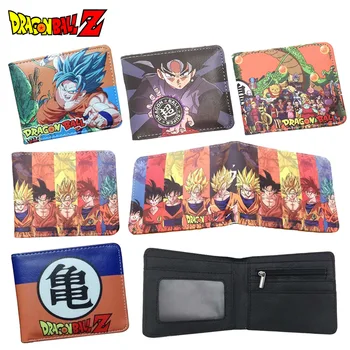 Anime Dragon Ball PU Portofel Desene animate Figura Fiul Goku, Vegeta Super Saiyan Bărbați Scurt Monedă Pungă Portofel Card Titularul Pungă de Cadouri pentru Copii