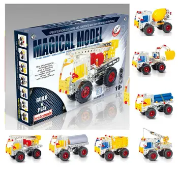 Magic model de fier de blocuri asamblate Comandantul kit,inginerie van 8 stiluri pentru copii puzzle 3D jucărie set