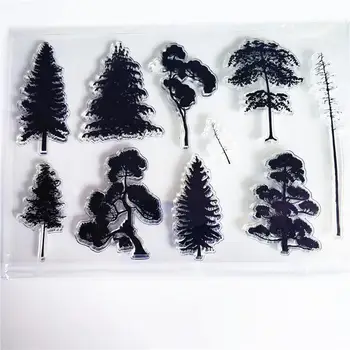 Puieți de arbori Transparent Clar Timbre Silicon Garnituri Role de Timbru pentru DIY Scrapbooking Album Foto