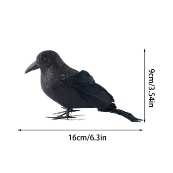 6pcs Halloween Black Crow Model de Simulare Fals Pasăre Animal Înfricoșător Jucarii Pentru Petrecere de Halloween Decor Acasă Groază de elemente de Recuzită