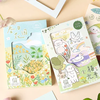 30 Buc/Set Tokyo Spring Garden Serie carte Poștală Minunat Stil Japonez Salut Doresc Carduri de BRICOLAJ Jurnalul Decor