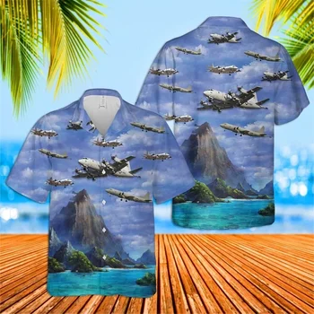De Vânzare la cald Cămăși Hawaiiene Fransporter Paniting Sus Plus Dimensiune pentru Bărbați Cool Vacanta de Vara Stil Plajă pantaloni Scurti Maneci, partea de Sus