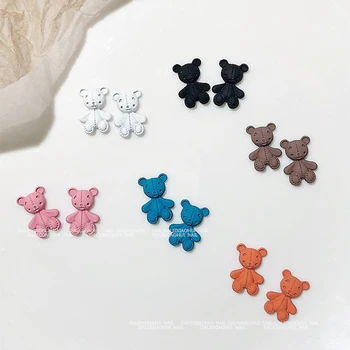 20buc/lot Japoneză Violente Jucărie Urs Manichiura Decor Desene animate Mat Kawaii Drăguț 3D Moale Violet Nail Art Urs Accesorii 10*15