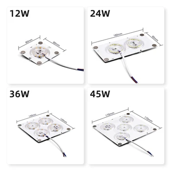 AC220V Module cu LED-uri 12W 24W 36W 45W Sursă de Lumină LED Chips-uri 2700K 6500K Lampă de Tavan Margele de LED-uri Instalate cu Magneți Lumina de Interior