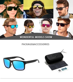KDEAM Dreptunghi ochelari de Soare Polarizat Bărbați și Femei Legenda Design oculos de sol Greu de Caz incluse