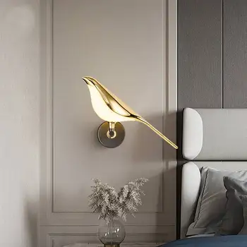 Modernă cu LED-uri Lampă de Perete Coțofana Păsări de Lumină pentru Iluminatul de Interior Acasă Noptiera Dormitor, Camera de zi Simplitatea Artei Decorative de Perete de Iluminat