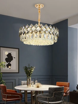 Nordic Postmodern Candelabre de Cristal de Iluminat pentru Vila Casa Restaurant Hotel Deco Lux Rundă de Creație Simplă Lampă de Agățat