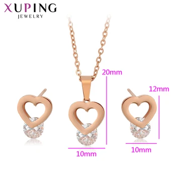 Xuping Dragoste Cadou Design Unic Inima din Oțel Inoxidabil Set de Bijuterii pentru Femei de Familie Petrecere de Aniversare Cadou 65418