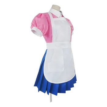 Anime Danganronpa V2 Mikan Tsumiki Costume Cosplay fusta Scurta Peruca Femei JK Costum Uniformă Școlară