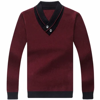 Liseaven Bărbați 2019 Primăvară V-Gât pulover Pulover Casual pentru Bărbați Pulovere pentru Bărbați Îmbrăcăminte Complet Maneca Pulovere