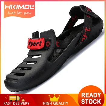 HKIMDL Barbati Pantofi de Vara, Sandale 2020 Nou Respirabil Bărbați Papuci de casă Luminat Pantofi Casual în aer liber Alunecare Pe Confort de dimensiuni Mici