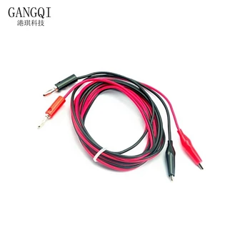 En-gros 1buc 1meter Roșu și Negru Aligator de Testare Cablu Duce Clip la Banana Plug pentru Multimetru Test
