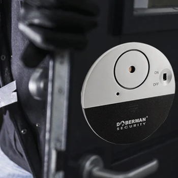DOBERMAN SECURITY 3X 100DB Electronice Wireless Detector de Vibrații Ușa Dulapului Fereastra Senzorului de Vibrații de Alertă de Securitate Detector