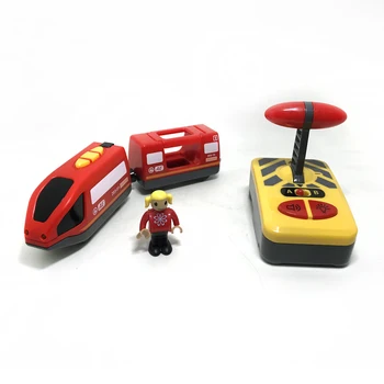 Copiii de control de la distanță magnetic tren electric Jucării Potrivite pentru cele mai multe marci de șine de lemn childrenBirthday Cadouri urmări jucărie