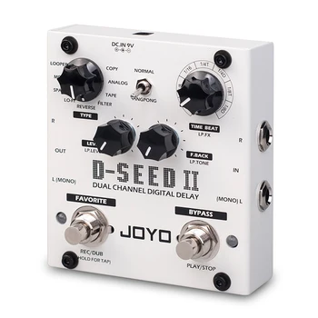 JOYO Chitara Bass Pedala D-SEMINȚE-II Întârziere Looper Pedale Electrice Multi-Efect 8 Moduri de Întârziere TAP TEMPO Stereo Pedala de Chitara Piese