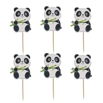 Desene animate Panda Temă Petrecere de Aniversare pentru Copii Tacamuri de unica folosinta Farfurie cu prăjituri Ceașcă Petrecere Copil de Dus de copt tort Decoratiuni Supplie