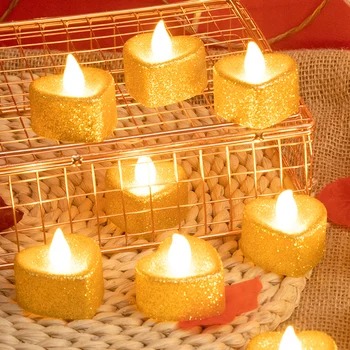 Fără flacără LED Lumini de Ceai Lumânări Alimentat de la Baterie Palpaie Pilon Lumanari Votive Tealight Romantic partid Decor Acasă