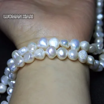En-gros de apă Dulce Naturală Neregulate, Aleatoare Forma de Perle Pentru a Face Bijuterii DIY Brățară Colier de 8-9 mm Strand 15