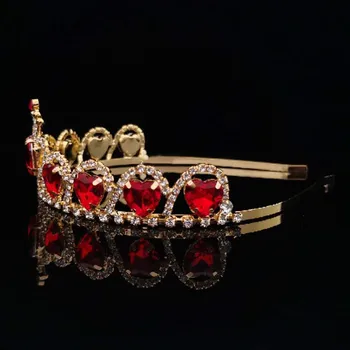 AINAMEISI European și American New Coroana de Mireasa Frizură Doamnelor Și Fetele roșu Piersică Coroana Bentita Cadouri Bijuterii