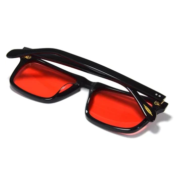 Robert Downey ochelari de Soare Roșu ochelari de Soare Lentile Iron Man ochelari de Soare Retro Pătrat ochelari de Soare pentru Barbati Vintage ochelari de Soare Polarizat