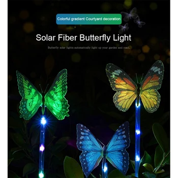 Lampa solara led 3PCS Impermeabil Miza Lumina de Culoare Schimbare Fluture CONDUS Gazon Lumina Peisaj de Grădină Terasă Traseu Decor în aer liber