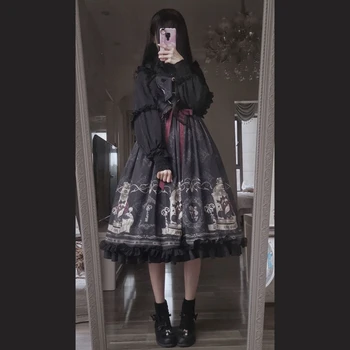 Stil gotic Epocă Lolita Jsk Femei Rochie Japonia Harajuku Costume Cosplay Privighetoarea și Trandafirul Victorian Printesa Rochie de Petrecere