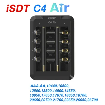 ISDT C4 Aer 4A 6 Sloturi USB de Tip C, intrare Încărcător Inteligent cu Conexiune APP pentru RC AA AAA Li-ion Baterie Reîncărcabilă