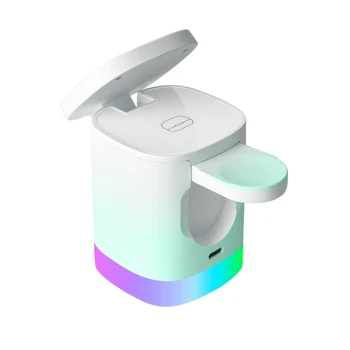 RGB LED Lampă de Noapte 3-în-1 Multi-funcție Magnetic Wireless Încărcător Rapid Lampă Pliabil Bluetooth Suport de Telefon Pentru iPhone