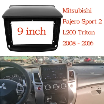 9 inch cu DVD Auto Cadru Audio de Bord Tapiterie Kituri Angel Panou Jucător de Radio pe ecran 2 Pentru Mitsubishi Pajero Sport Triton L200 DVD Stereo
